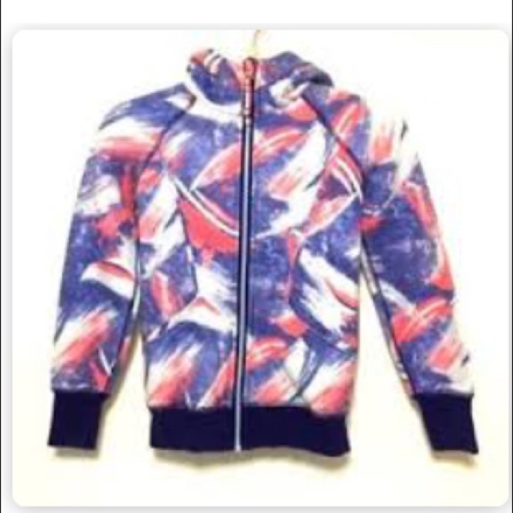 🦄Cozy pink/blue Ivivva scuba hoodie🦄